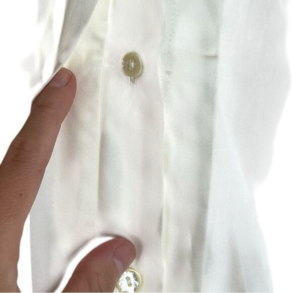 NWT! Talbots off white 100% cotton button down shirt - Picture 8 of 8